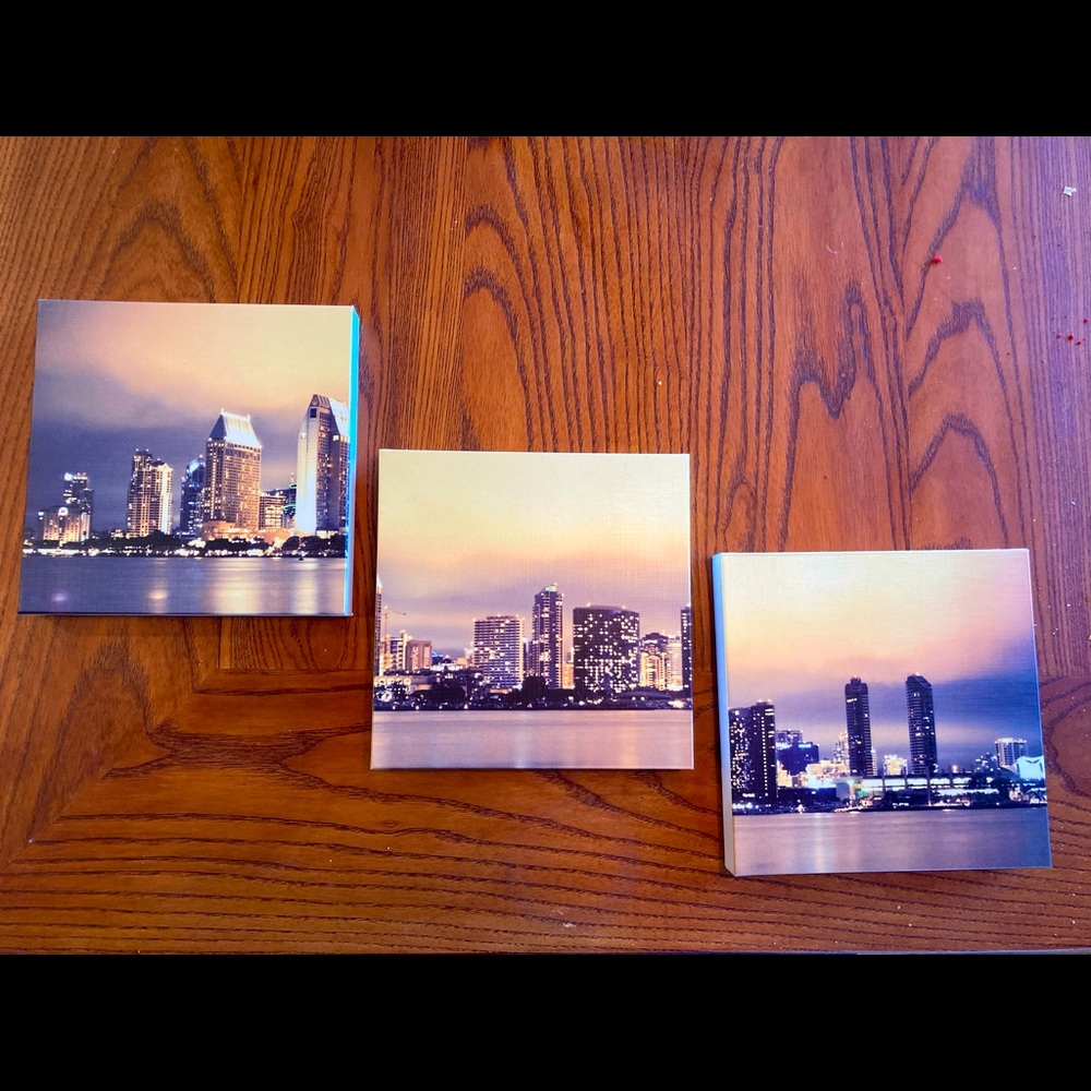 San Diego Skyline Photography Trio